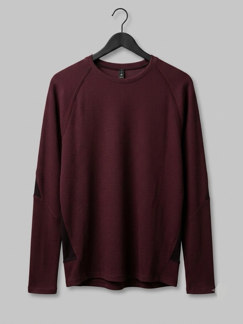 lululemon athletica Men's Deep Maroon Crewneck Waffle Knit Sweater